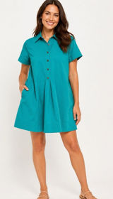 Anthropologie Polly Dress Button Front Green Pleated A Line Casual XS Photo 0