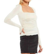 Free People Lightweight ruched sides longsleeve Photo 0