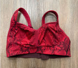 Lululemon Run Stuff Your Bra II Red Snakeskin Print High Support Sports Bra 435 Photo 0