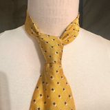 Jos.A.Bank Silk Tie Men's Necktie Executive Collection Yellow Blue Geometric Photo 0