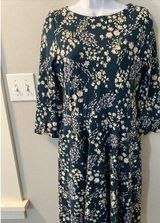 Pact Medium Organic Cotton Celestial Wildflowers Fit & Flare Tulip Dress New Photo 0
