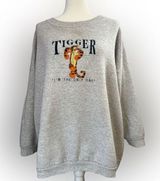 Vintage Disney Grey Tigger Pullover Fleece Sweater Rare In the Only One Pooh XL Photo 0