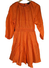 J‎ Crew Orange Linen Smocked Waist Mini Dress Size XS Photo 0