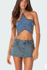 Edikted Star Gold Stud Tie Top Photo 0