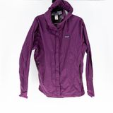 Patagonia Women's Waterproof Full Zip Hooded Hood Rain Jacket Plumb Purple Large Photo 0