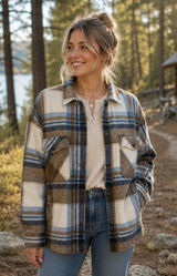 ZARA Wool Alpaca‎ Plaid Shacket Shirt Jacket Pockets Outdoors Preppy Medium Photo 0