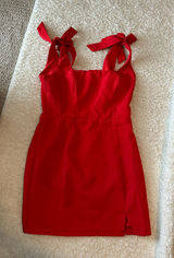 Red Tie Lulus Dress Photo 0