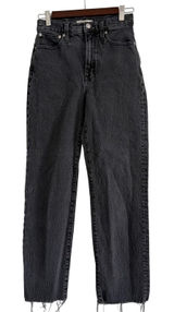 Madewell The Perfect Vintage Straight Jean Lunar Wash Raw Hem NF113 Womens 25 Photo 0