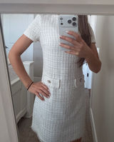 White Tweed Dress Photo 0