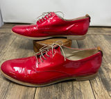 AGL Attilio Giusti Leombruni Red Patent Leather Oxfords Flats N713001 Size 11 Photo 0