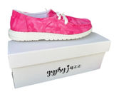 Womens Gypsy Jazz Hot Pink Streak Print Slip On Lace Shoes Sneakers - Sz 6.5 Photo 0