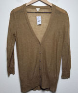 NEW J.‎ Crew Women Preppy Academia Wool Mohair Cardigan Sweater Brown Light Photo 0