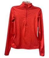 NIKE WOMEN'S Dri FIT Coral Peach Pink 1/2 ZIP UP LONG SLEEVE SHIRT Small Ribbed Photo 0