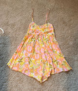Pink Floral Sundress Romper Photo 0