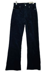 Banana Republic‎ High Rise Flare Corduroy Jeans Navy 25P Petite Retro 70s Fall Photo 0