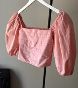 Abercrombie Smocked Top Puff Sleeve Crop Photo 0
