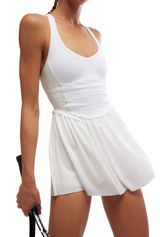 White Smocked Tennis Dress Photo 0