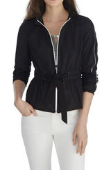 White‎ House Black Market Women's Sporty Tech Jacket Size 4 drawstring waist Photo 0