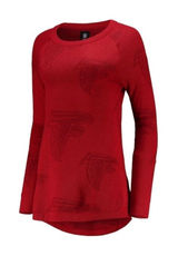 Womens Red‎ Atlanta Falcons Football Tunic Raglan Pullover Sweater Size MEDIUM Photo 0