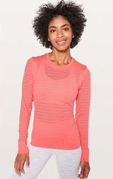 Lululemon Breeze By Long Sleeve *Squad Copper Clay Orange Size 6 Running Shirt Photo 0