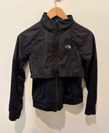 The North Face Womens XS Black Hybrid Windbreaker Full Zip Reflective Jacket Photo 0