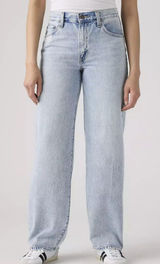 New Levi's 27x30 Premium Baggy Dad Women's Jeans Fan Fare Light Wash Photo 0