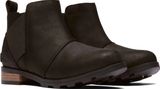 Sorel Emelie Chelsea Booties Waterproof Full-Grain Leather Slip On Black 6 Photo 0