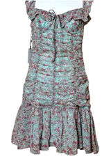 Anthropologie ASTR Dress‎ Ruffle Sleeves & Hem Floral Fitted Women Size XL Photo 0