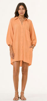 Young Fabulous and Broke Sailboat Linen Shirt Dress Sz M Photo 0