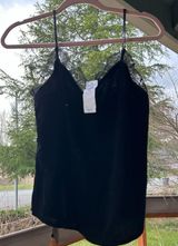 NWT Abercrombie & Fitch Black Velvet and Lace Tank Top Photo 0