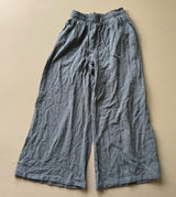 Linen Blend Wide Leg Pants Gray Photo 0