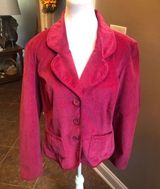 Gorgeous Fuchsia Corduroy Jacket Blazer Coat Y2K from Cato Size Large Photo 0