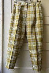 ASOS Plaid Pants Sz 6 Green Preppy Mod Retro Punk Skate Rocker Grunge Emo Ankle Photo 0