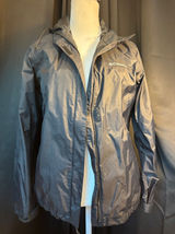 Columbia Omni-Tech Waterproof Rain Jacket Black Hooded Shell RL2436 Womens M Photo 0