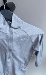 Ably long sleeve zip up workout top Gray Photo 0
