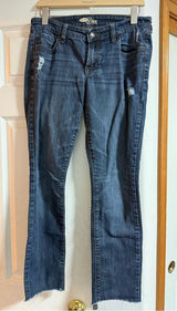 Women old navy the diva blue denim jeans with frayed hem #denim #lowrise Photo 0