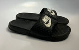 Nike Benassi JDI Slides Womens 9 Black Excellent Tonal Checkerboard 343881-011 Photo 0