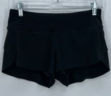 Lululemon Black Run Speed Up Layered Athletic Shorts Size 4 Photo 0