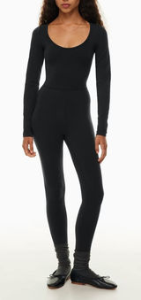 NWT Wilfred Free Aritzia Maxe Jumpsuit Size Small Black Boho Slimming Minimalist Photo 0