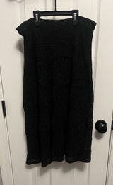 Polo Ralph Lauren Cotton Black Gilter Skirt Elastic Waist Size Large. Night Out Photo 0