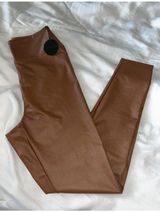 OFFLINE By Aerie Faux Leather Brown Leggings NWT Medium Photo 0