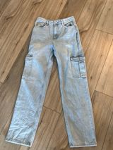PacSun 90s boyfriend size 27 light wash cargo jeans Photo 0