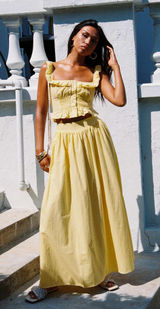 Isadoria Frill Top Yellow & Skirt Photo 0