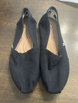 TOMS Women's Canvas Black Slip On Casual Loafers Shoes Size 7 Flats Comfort Photo 0