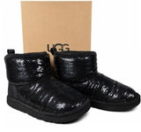 UGG Women's Black‎ Sequin Mini Mirror Ball Bootie Boots Size 6 Photo 0