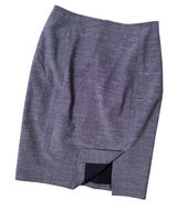 Antonio‎ Melani Blue Wool Blend Slub Pencil Skirt Size 6 Lined Career Office Photo 0