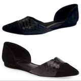 Vince Camuto 'Halia'‎ d'Orsay Pointy Toe Flat Black Suede Womens 5 Photo 0