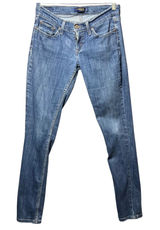 Levis 524 Too Superlow Skinny Jeans Medium Wash Blue Vintage Y2K Size 7M Photo 0