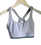 Athleta White Sports Bra Small Racerback Medium Support Workout Yoga Athletic Photo 0