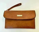 Purse‎ With A Wrist Wrap Women’s Purse Wrislet Brown Sleek Minimalist Classic Photo 0